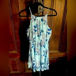 Floral Blue Rain Dress